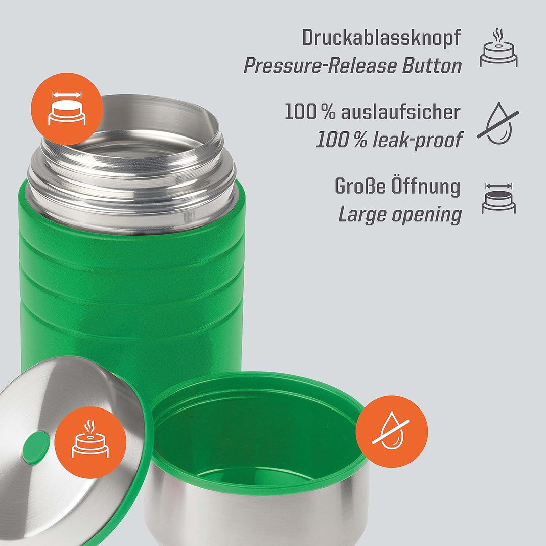Esbit Thermobehälter Majoris für Essen - Warmhaltebehälter 1000 ml in Apple Green - aus Edelstahl fü