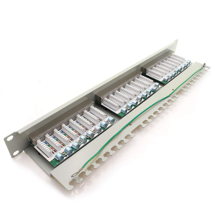 1aTTack.de 367455 Patchpanel CAT5e 24 Port weiss Verteilerfeld LSA+ Anschlusstechnik Netzwerk Vertei