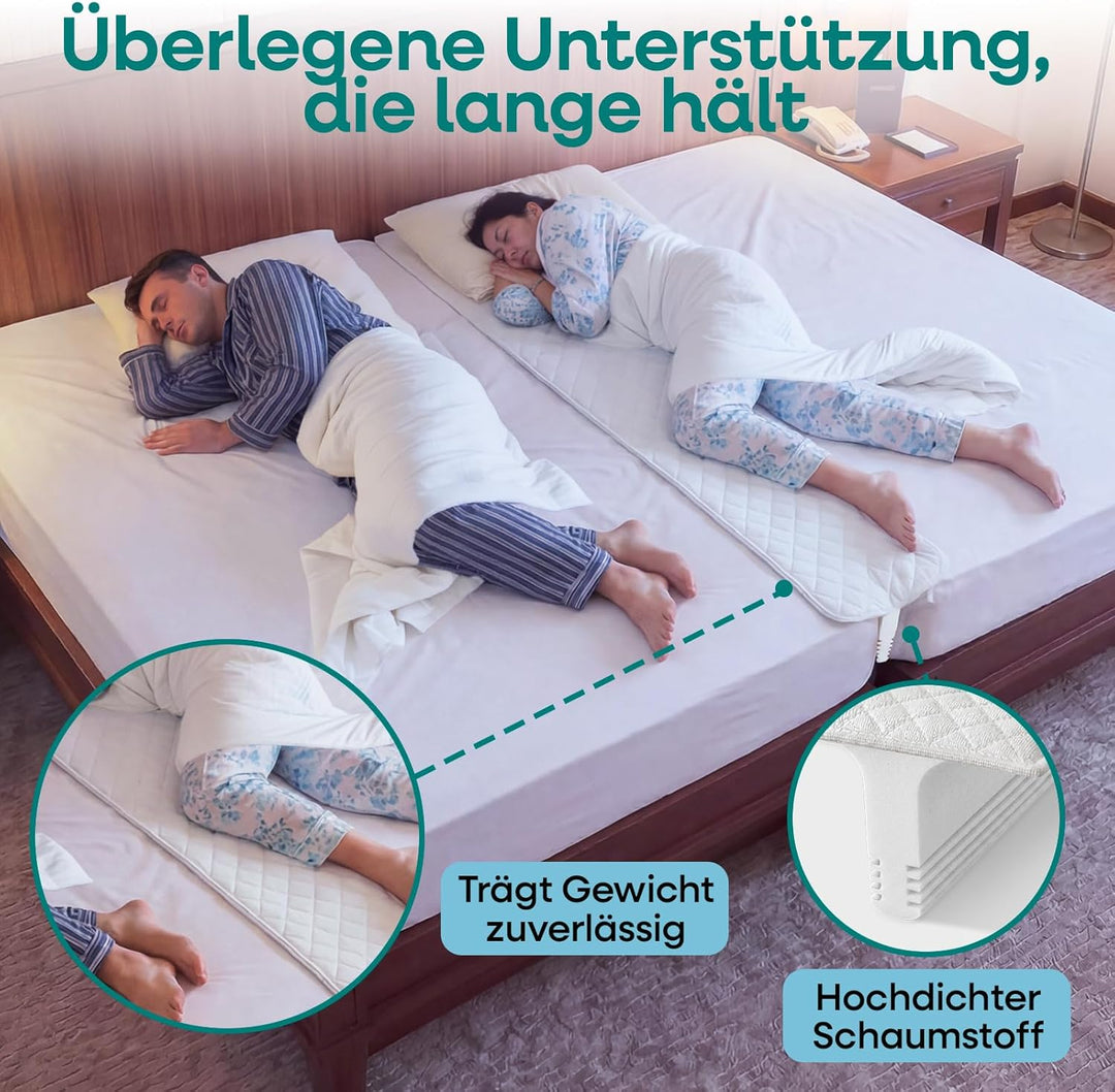 ZENO Liebesbrücke für Split King & Lückenfüller - Twin zu King Bettverbinder - Premium High-Density