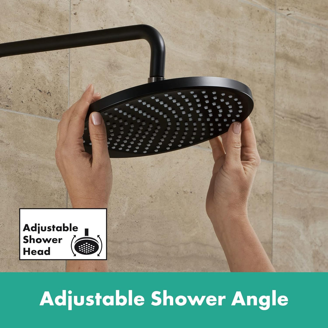 hansgrohe Duschkopf Crometta S, Kopfbrause wassersparend, Regendusche mit 1 Strahlart, Mattschwarz M