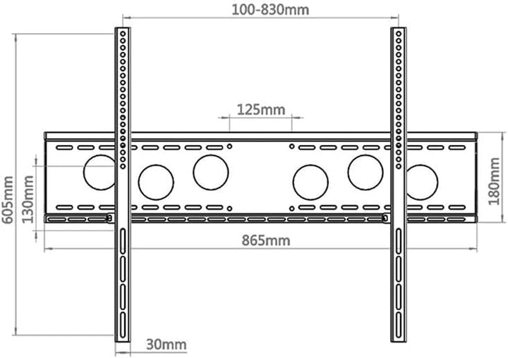 HAGOR WH 85 F-HD - starre Wandhalterung, 55-110, 125kg