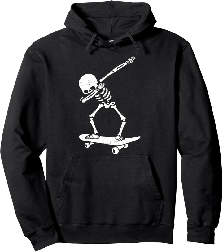 Dabbing Skelett SKATEBOARD T-Shirt Dab Skate Halloween Pullover Hoodie