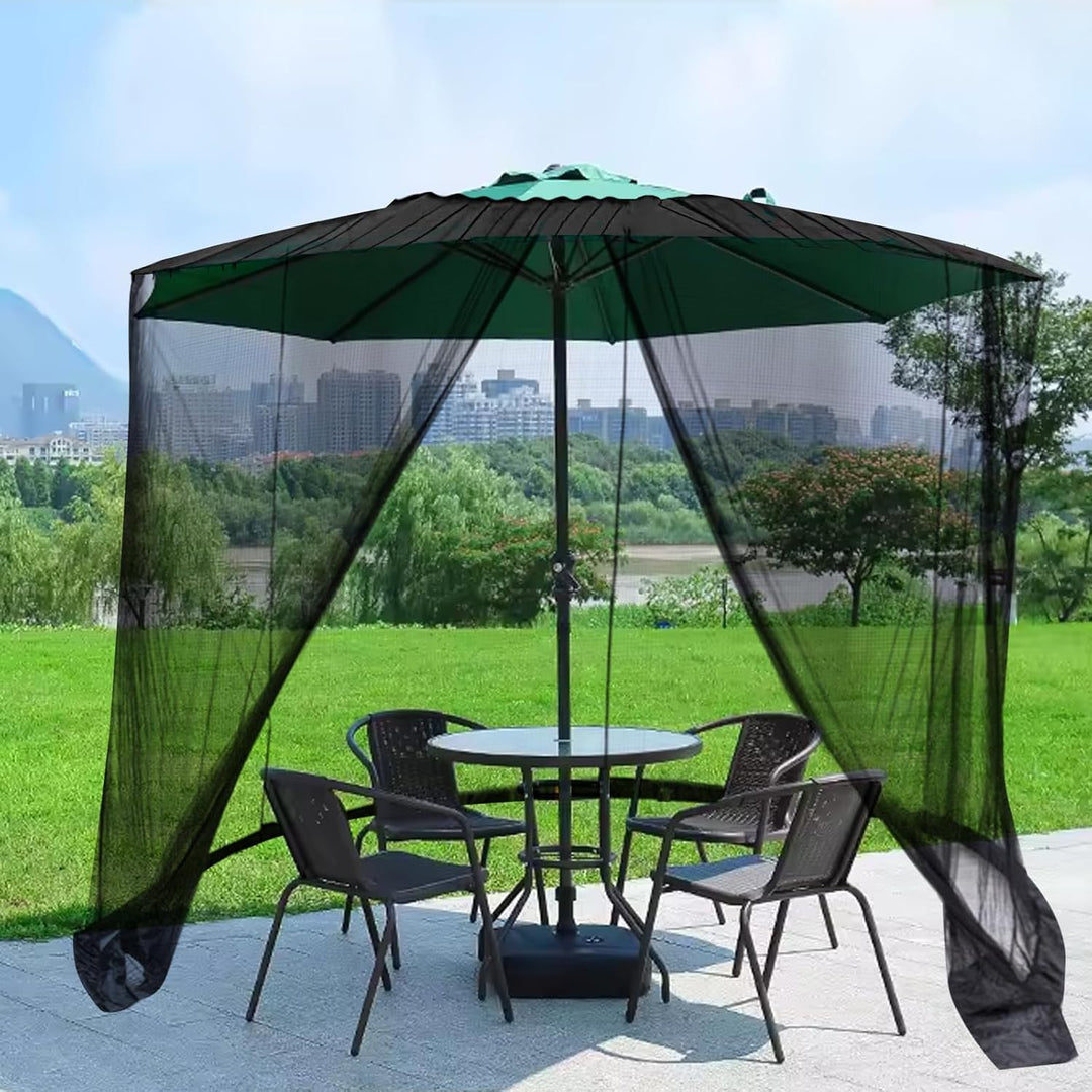 Moskitonetz für Sonnenschirme, Mückennetz Outdoor für 250-300 cm Sonnenschirme Pavillon, 2,3 m Höhe,