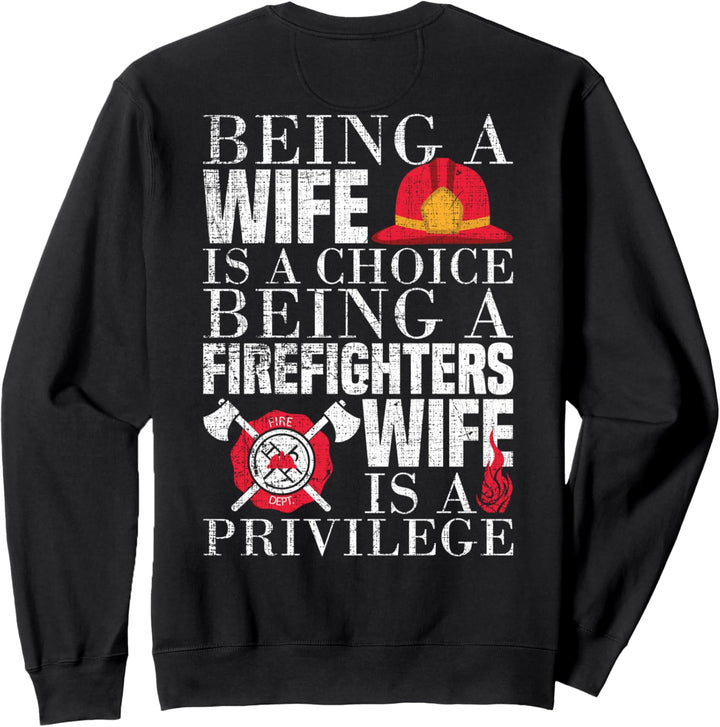 Feuerwehrmann Frau Geschenke Design auf dem Rücken Sweatshirt