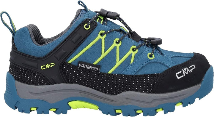CMP Jungen Kids Rigel Low Shoes Wp Trekking-Schuhe 28 EU Blau Säuregrün Deep Lake Acido, 28 EU Blau
