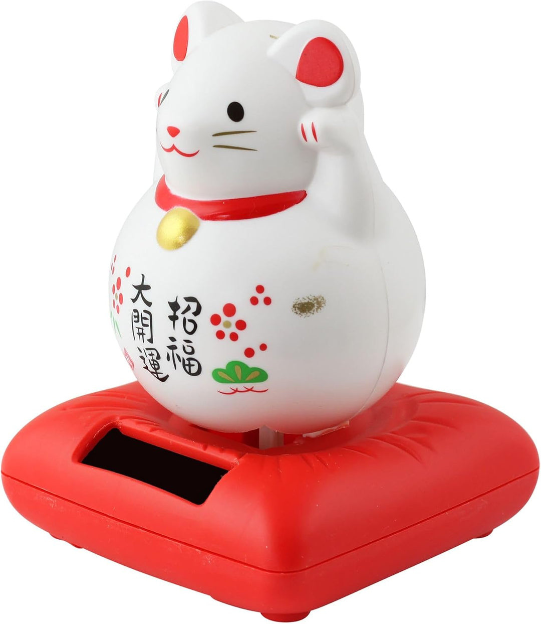 Freak Scene Glückskatze Maus - Maneki-Neko - Winkekatze - Solar - 10,5 cm - weiss