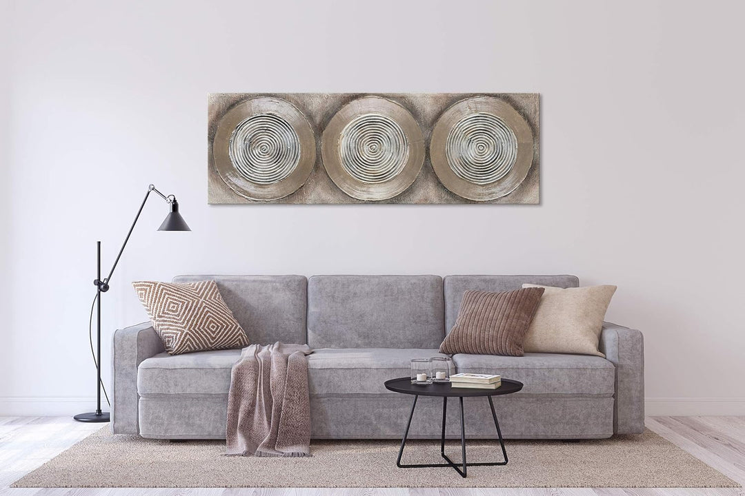 YS-Art Abstrakt Acryl Gemälde auf Leinwand Balance II handgemalt Wandbilder Wohnzimmer modern Wohnde