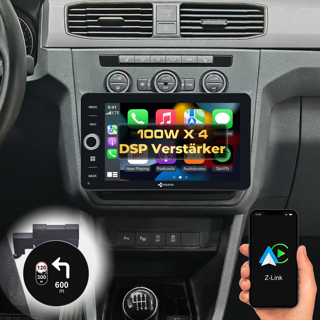 DYNAVIN Android Autoradio Navi für VW Caddy Golf 6 Golf 5 Plus Tiguan Sharan Polo, 9 Zoll Radio mit