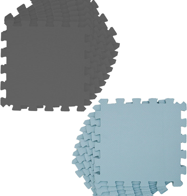 LittleTom Spielmatte Baby Puzzlematte - 9 Matten je 30x30x1 cm Krabbelmatte 90x90 cm Bodenmatte Kind