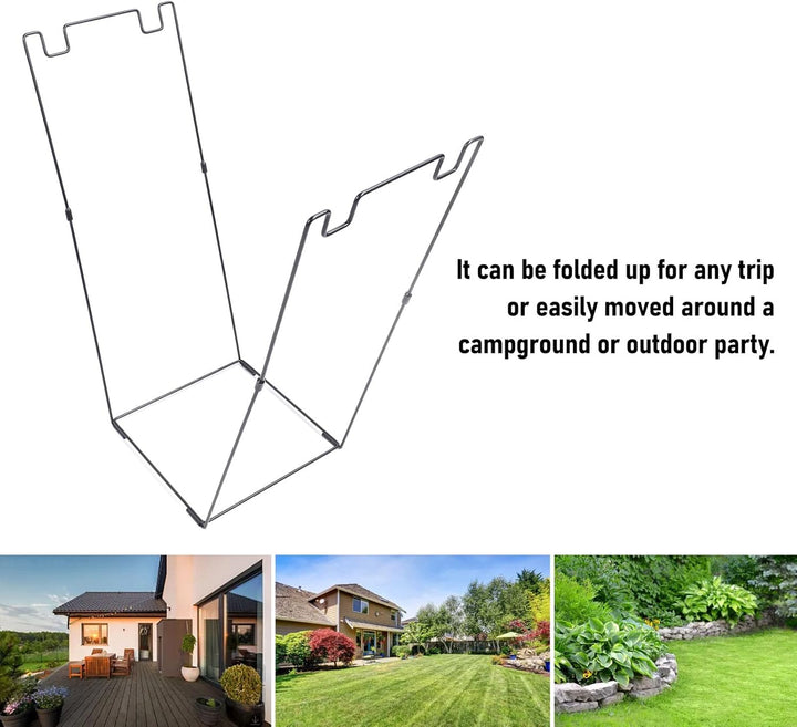 Metall Garten Müllsackhalter, Outdoor Laubsack Stützständerrahmen für 30–45 Gallonen Müllsäcke, Trag