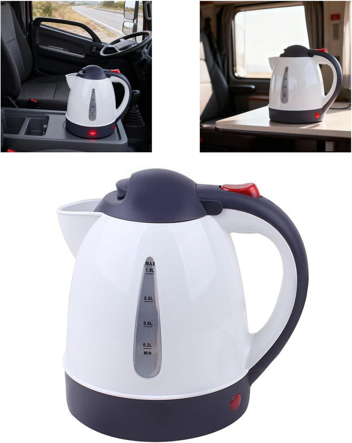 Auto Wasserkocher 1L Tragbare Reisekocher für Auto Reisen Camping mit automatischer Abschaltung (12V