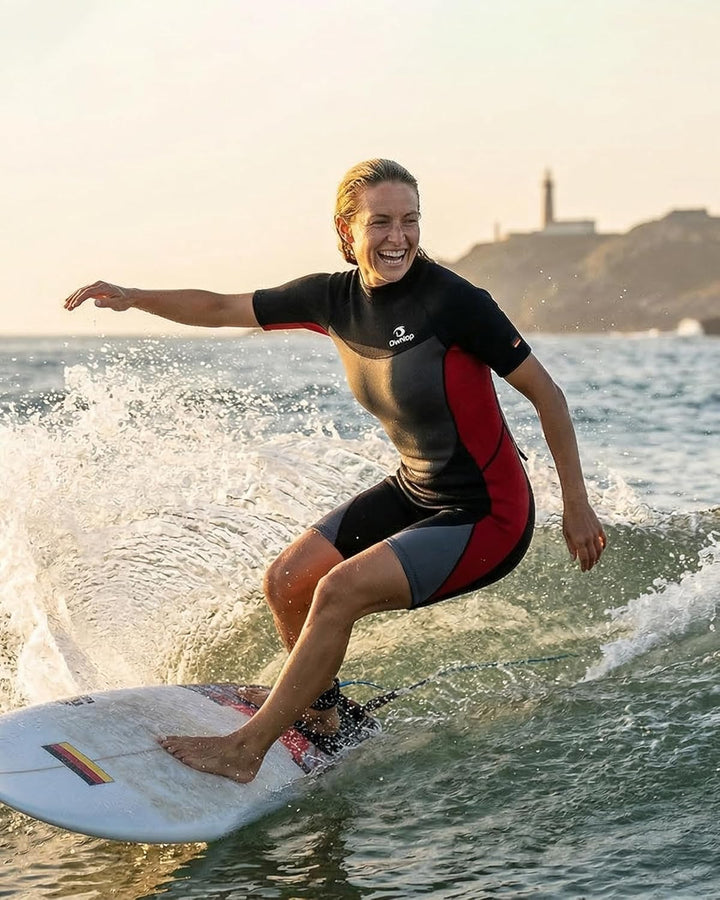 Owntop Neoprenanzug kurz Herren &amp; Damen, 3/2 mm Neopren Wetsuit für Tauchen, Surfen, Schwimmen und K
