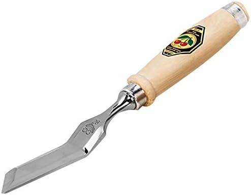 Kirschen 2326955 Stechbeitelpaar gekröpft mit schräger Schneide 12 mm, beige/silber