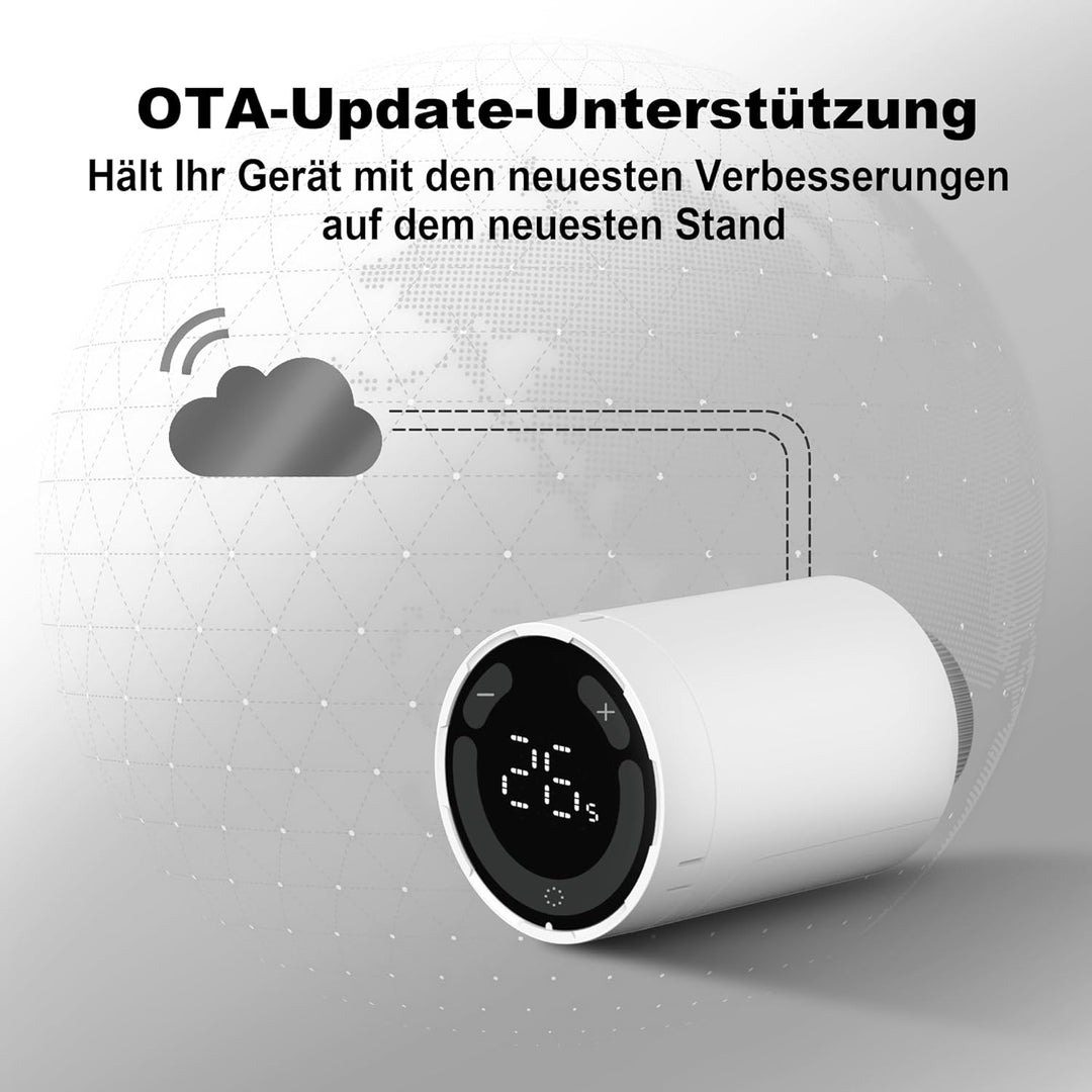 GEM Smart Heizkörperthermostat 2er-Pack, Zigbee TRV Erweiterung, Thermostatventil für Heizkörper, Tu