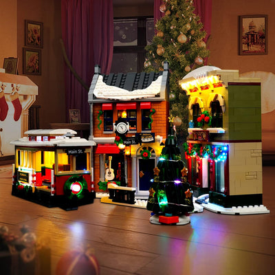 Led Licht Set für Lego Holiday Main Steet, Fernbedienung Dekorationsbeleuchtungsset für Lego 10308 F