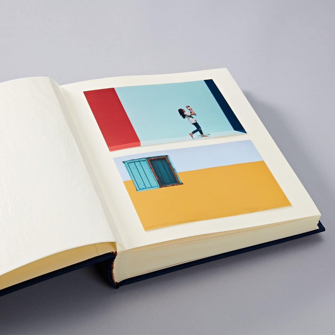 Semikolon 364710 Foto-Album Medium Finestra - 21,6x25,5 cm - 80 Seiten cremefarben, für 160 Fotos -