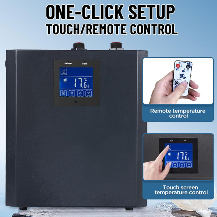 Eisbadkühler, LCD-Touchscreen, Geräuscharm, Schnelle Kühlung, 1/3 PS, Ideal für den Einsatz zu Hause
