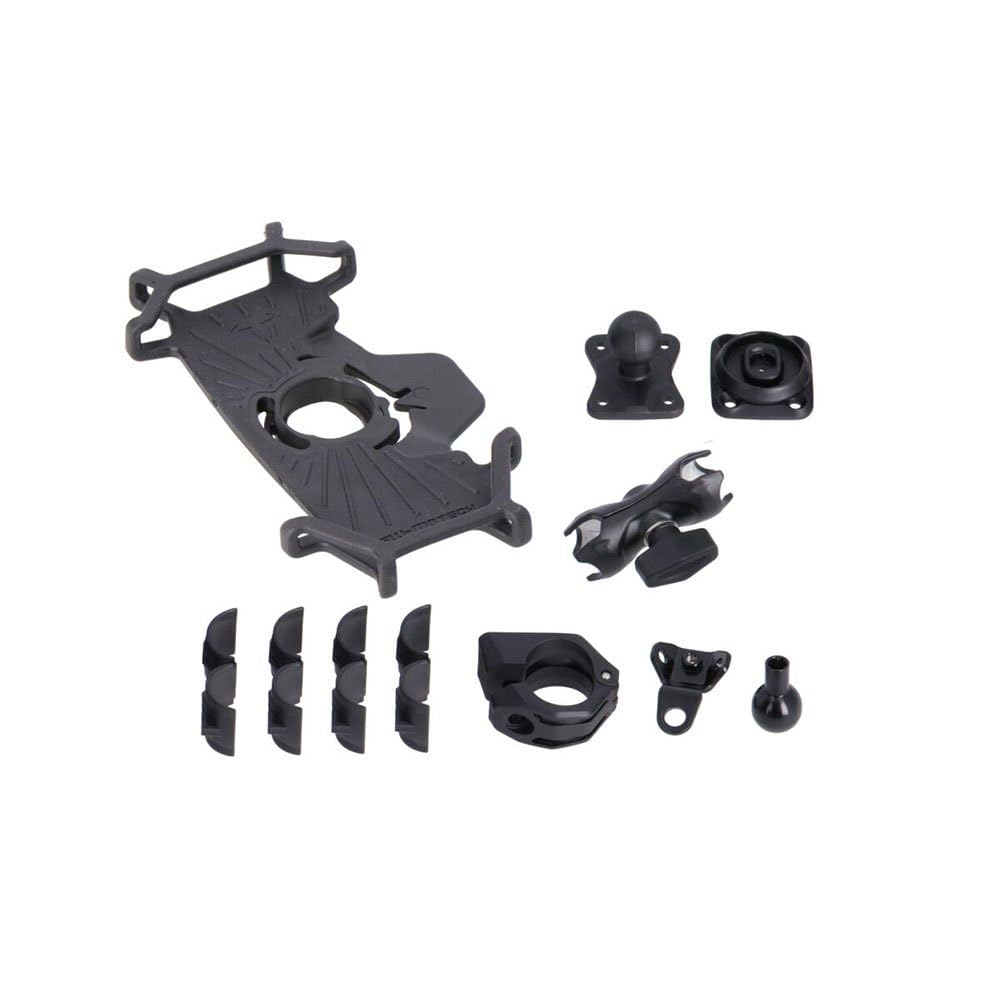 SW-Motech Universal Navi-Kit T-Lock Halter Smartphone gross - Inkl. 2" Klemmarm. Für Lenker/Spiegelg
