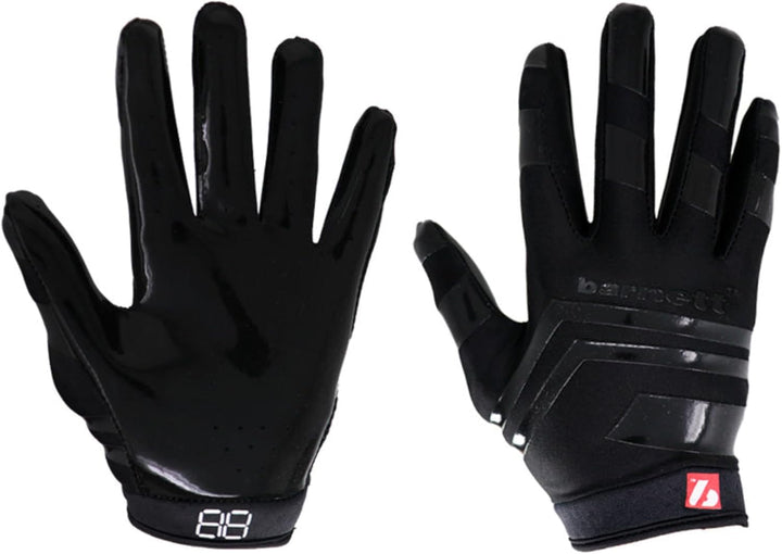 BARNETT FRG-03 Schwarz professionell Receiver Fussball Handschuhe, RE, DB, RB, L