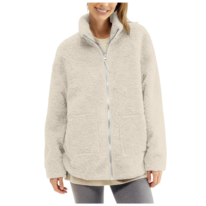 Umstandsjacke mit Babyeinsatz Warm Teddy Fleecejacke Umstands Baumwolljacke Winter Umstandsmode 2 in