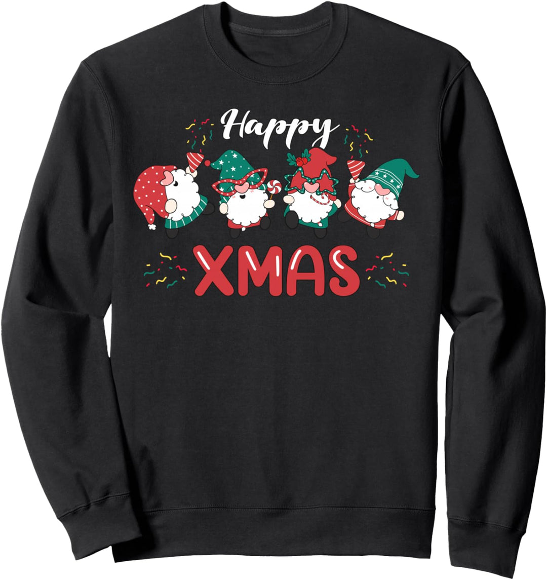 Feiernde Wichtel, Weihnachten, Happy Xmas Sweatshirt
