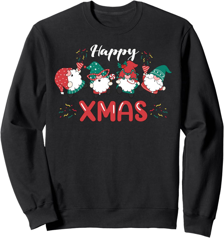 Feiernde Wichtel, Weihnachten, Happy Xmas Sweatshirt