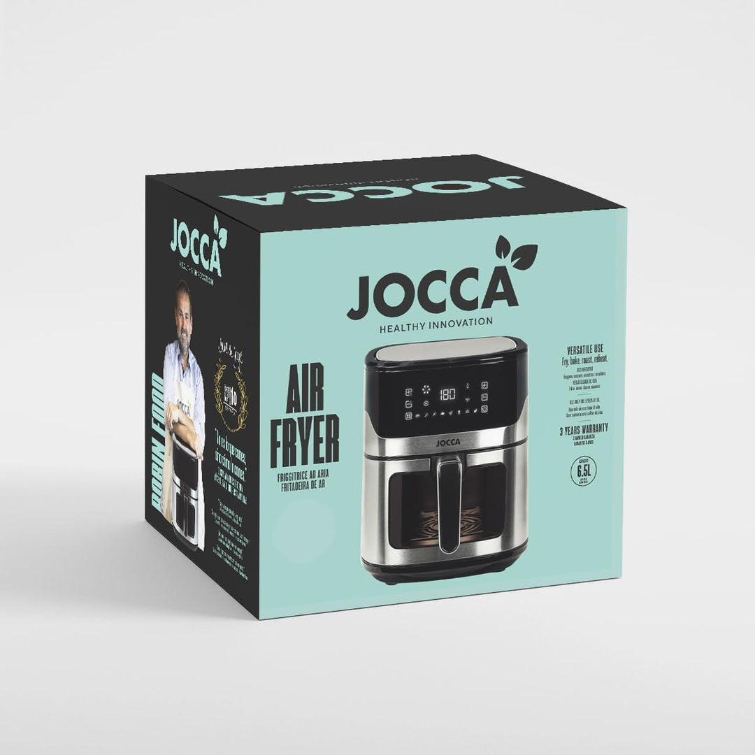 JOCCA - Heissluftfritteuse 6,5L Heissluftfritteuse | Ölfreie Fritteuse 1600W| Luftfritteuse| Air Fry