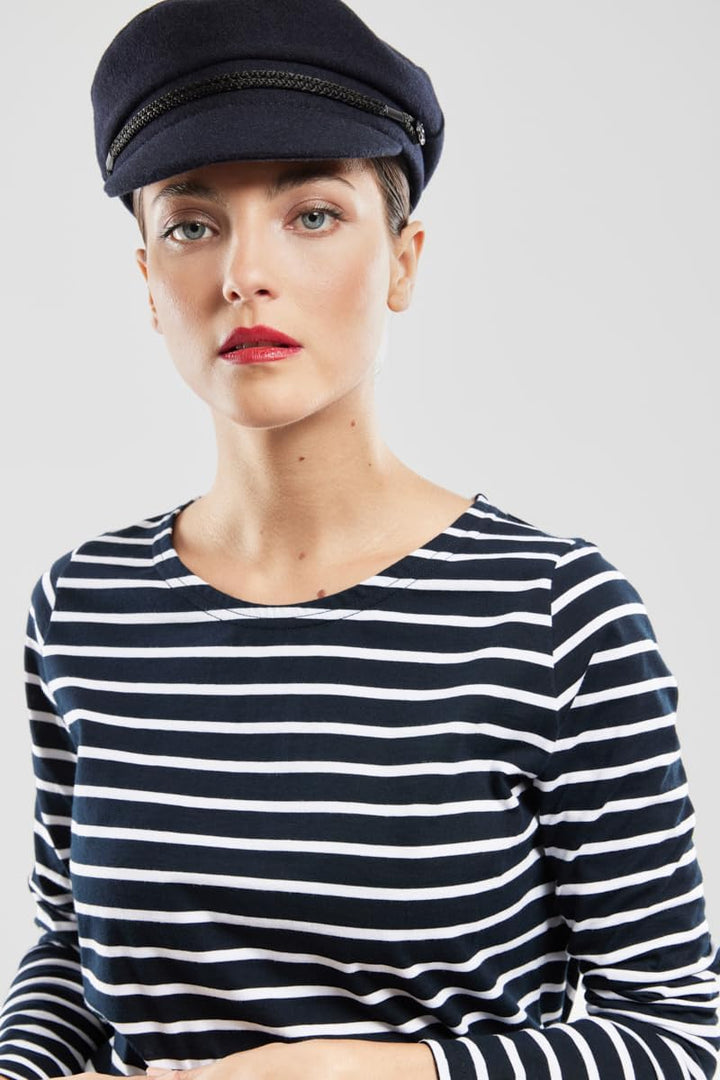 Armor Lux Damen Marinière Plozévet Femme Langarmshirt L Mehrfarbig (Rich Navy/Blanc Bi8), L Mehrfarb