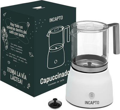 Incapto Coffee Automatischer Milchaufschäumer, Weiss, Fassungsvermögen 100-150 ml, Cappuccinator, Mi