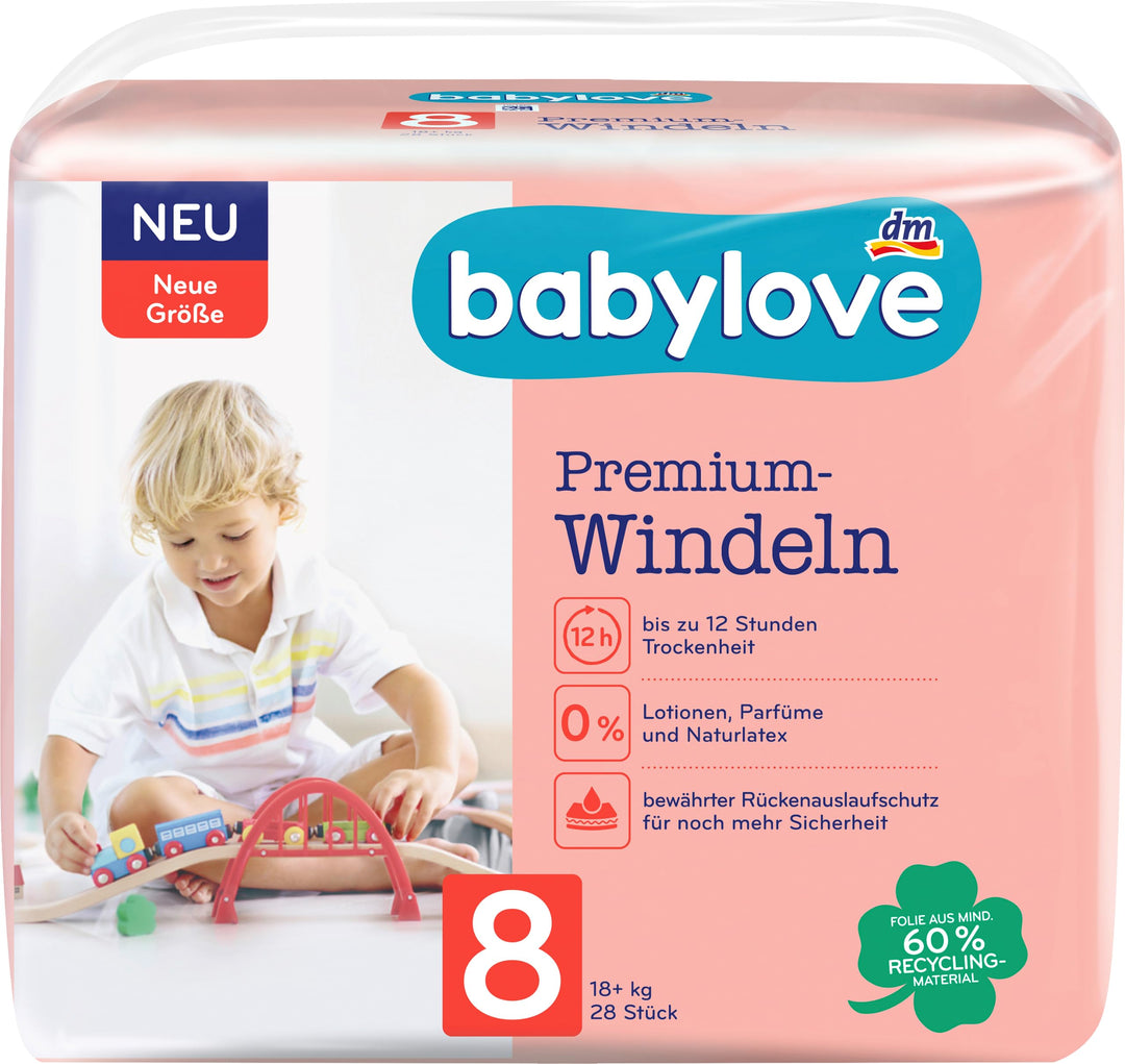 Babylove Feuchttücher und co (4er Pack, Premium Windeln Gr. 8) 4er Pack Premium Windeln Gr. 8, 4er P