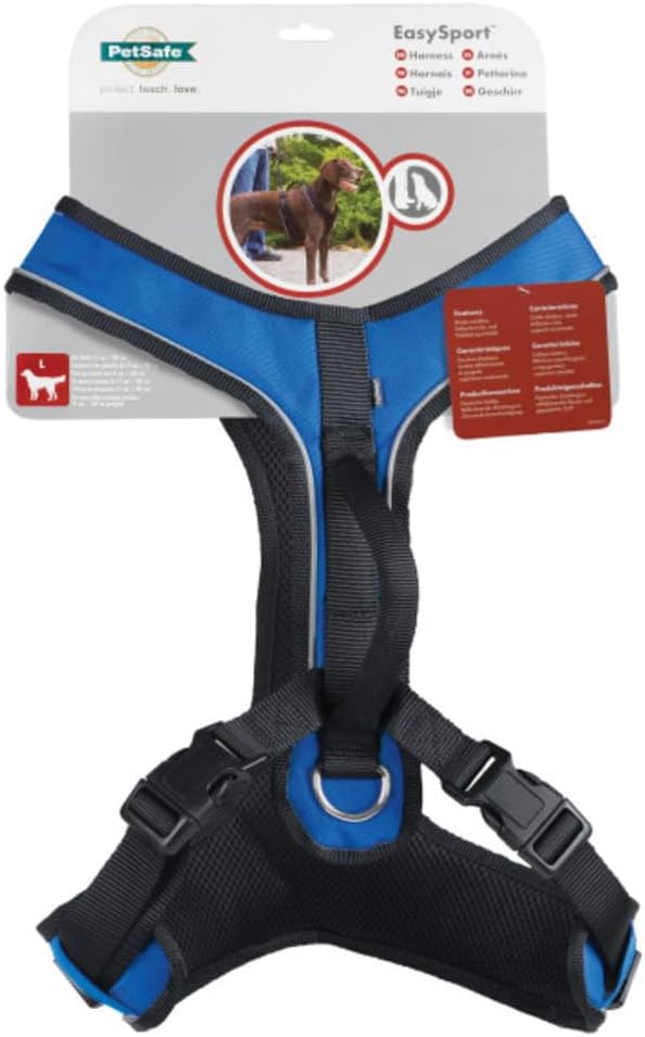 PetSafe EasySport Hundegeschirr, Komplett gepolstert mit elastischem Halsteil, Für Hunde von 29,5-36