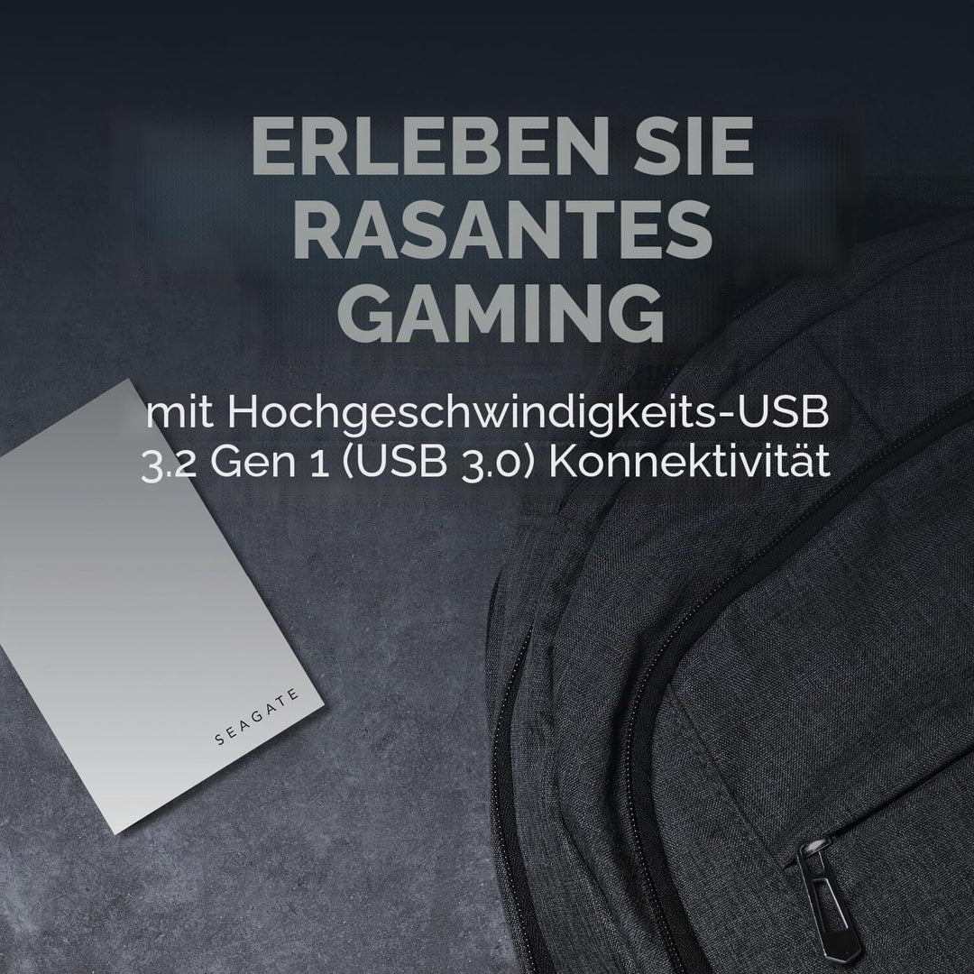 Seagate Game Drive STLV2000101 Externe Festplatte für PS5, 2 TB, USB 3.0, offizielles Lizenzprodukt,