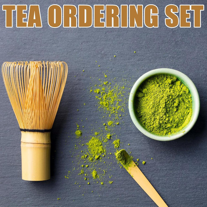 4 Stück Matcha Set, Matcha Besen Set, Matcha Tee Set, Matcha Besen Set, Matcha Schale mit Ausgiesser