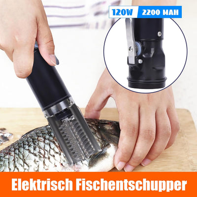 SABUIDDS Elektrischer Fischschupper Edelstahl, Elektrischer Fischschuppen-Entferner, Automatischer F