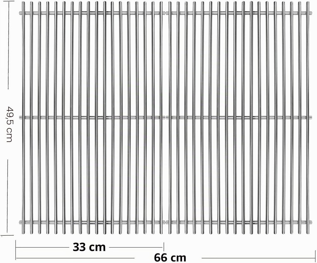 GFTIME 49,5 x 33cm 7528 Grillrost Edelstahl für Weber Genesis E-310/320/330, S-310/320/330 (2007-201