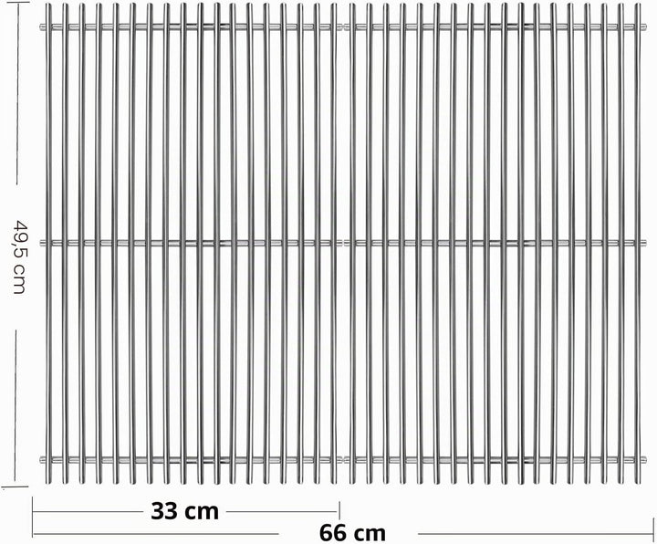 GFTIME 49,5 x 33cm 7528 Grillrost Edelstahl für Weber Genesis E-310/320/330, S-310/320/330 (2007-201