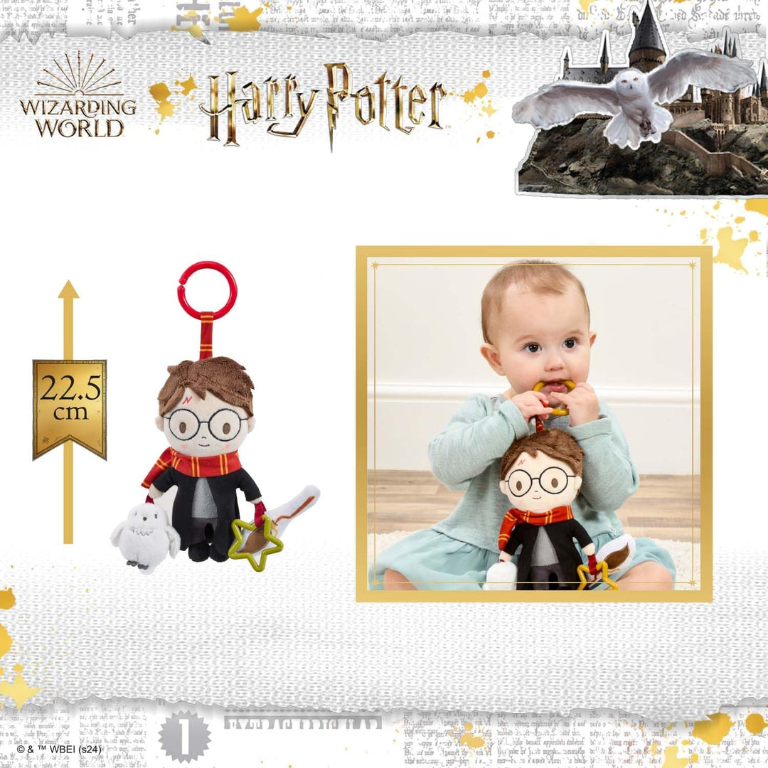 Harry Potter Baby-Reiseset - Kinderwagen- & Buggy-Befestigung für Neugeborene – Sensorik-Spielzeug m