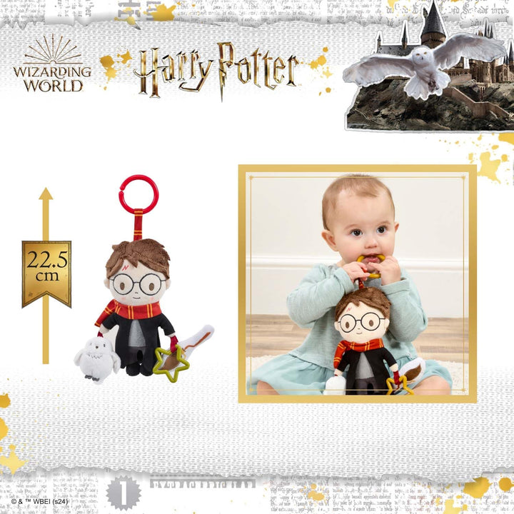Harry Potter Baby-Reiseset - Kinderwagen- & Buggy-Befestigung für Neugeborene – Sensorik-Spielzeug m