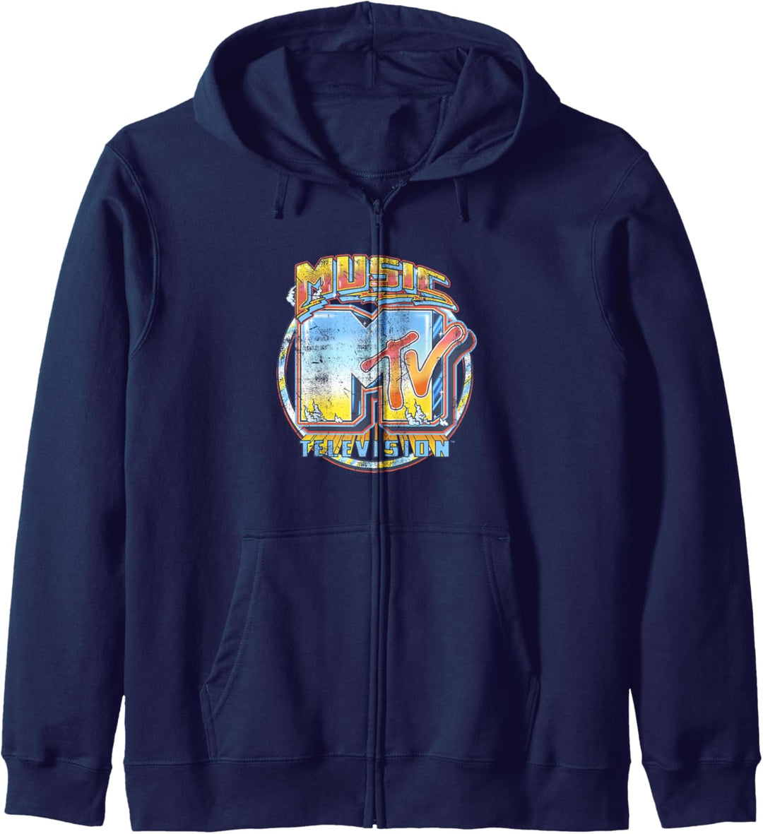 MTV Logo Gleaming Chrome Vintage Kapuzenjacke