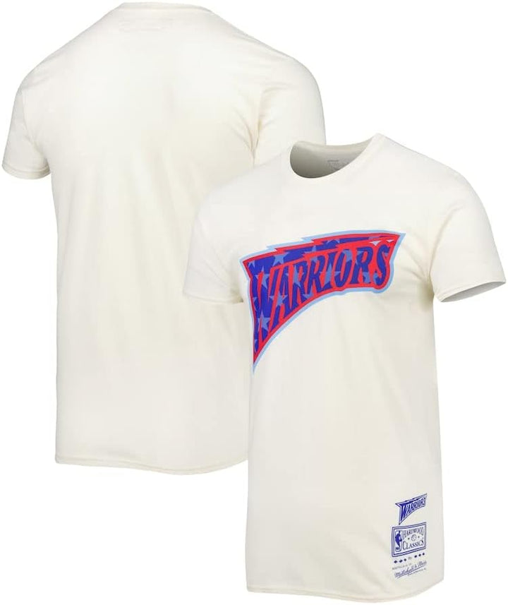 Mitchell and Ness NBA Americana Tee L Golden State Warrioirs - Cream, L Golden State Warrioirs - Cre