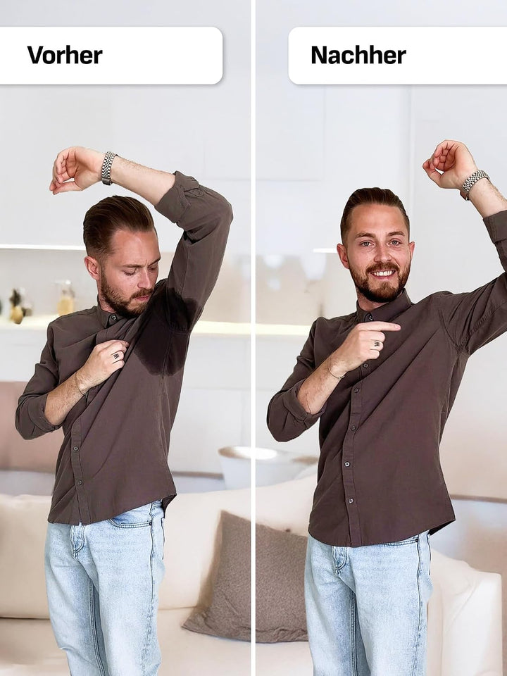 FINN Anti-Schweiss Shirt Herren mit V-Ausschnitt und integrierten Achselpads gegen Starkes Schwitzen
