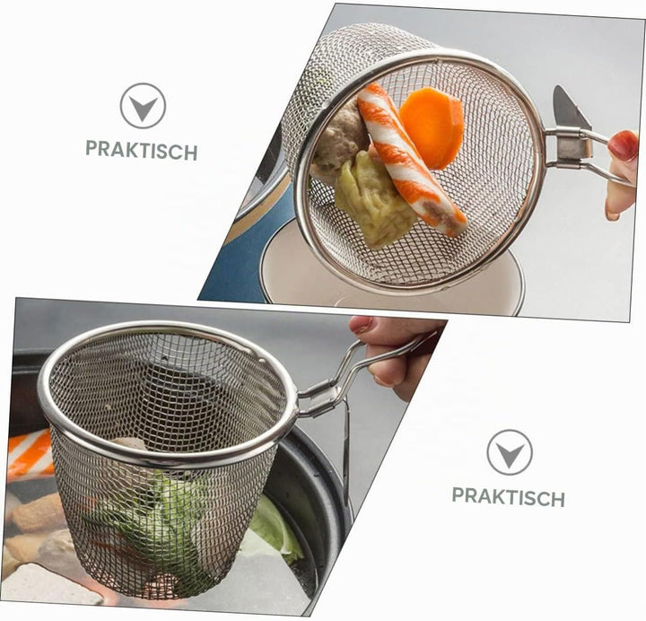 TOPBATHY Nudelsieb Gastro 4 Stück Sieb Aus Edelstahl Tagliatelle-nudeln Spaghettios Hot-pot-sieb Hot