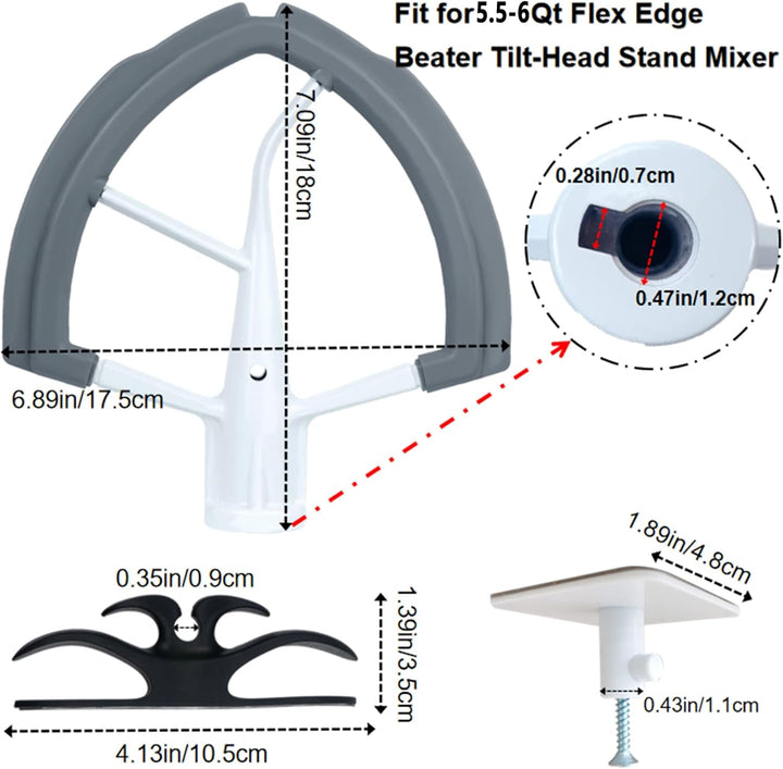 Flex Edge Rührer für Kitchenaid 5.5-6 Qt Tilt-Head Stand Mixer Küchenmaschine zubehör 5.5-6qt Mat Fl