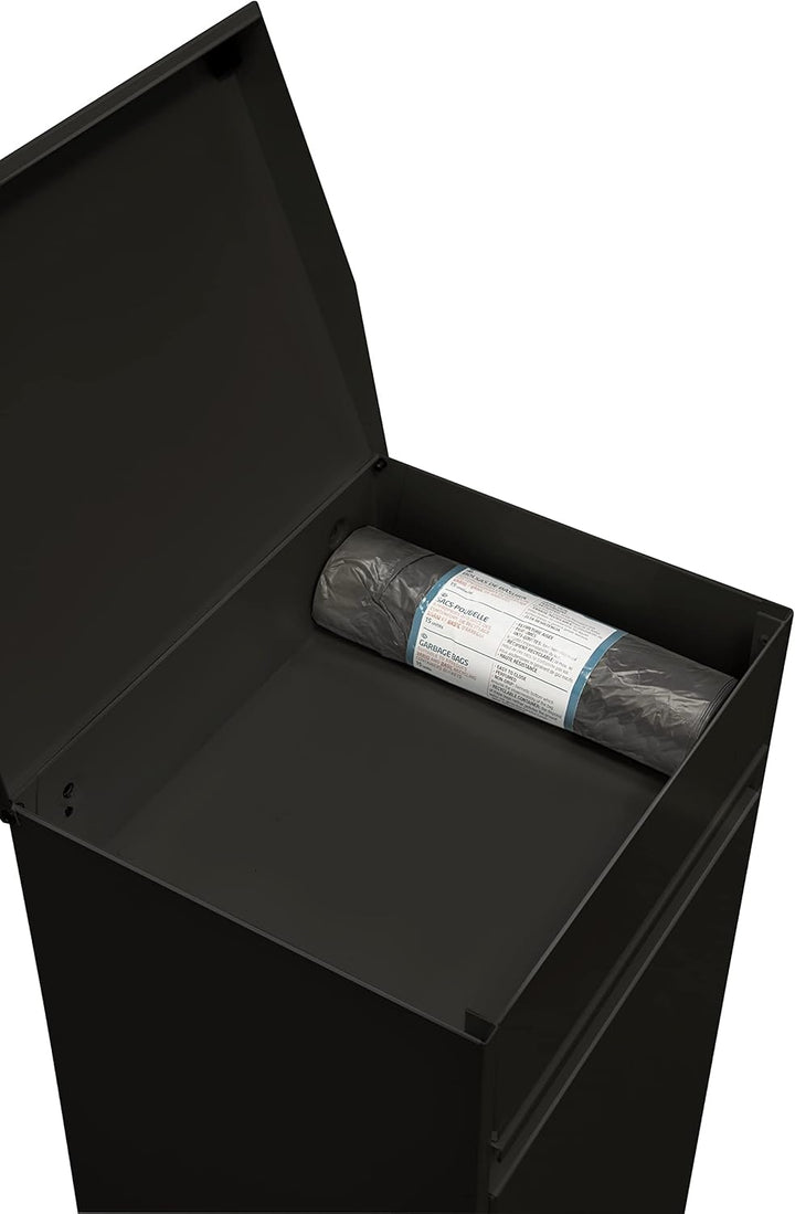 ARREGUI Top CR326-B Mülltrennsystem aus Stahl mit Aufbewahrungsbox mit Deckel | 3 Fächer Mülleimer f