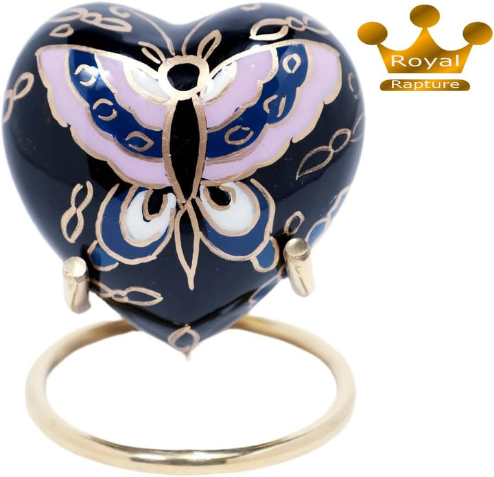 Royal Rapture Urn for Ashes Funeral Memorial Cremation Keepsake Love Urns Decorative Brass Heart wit