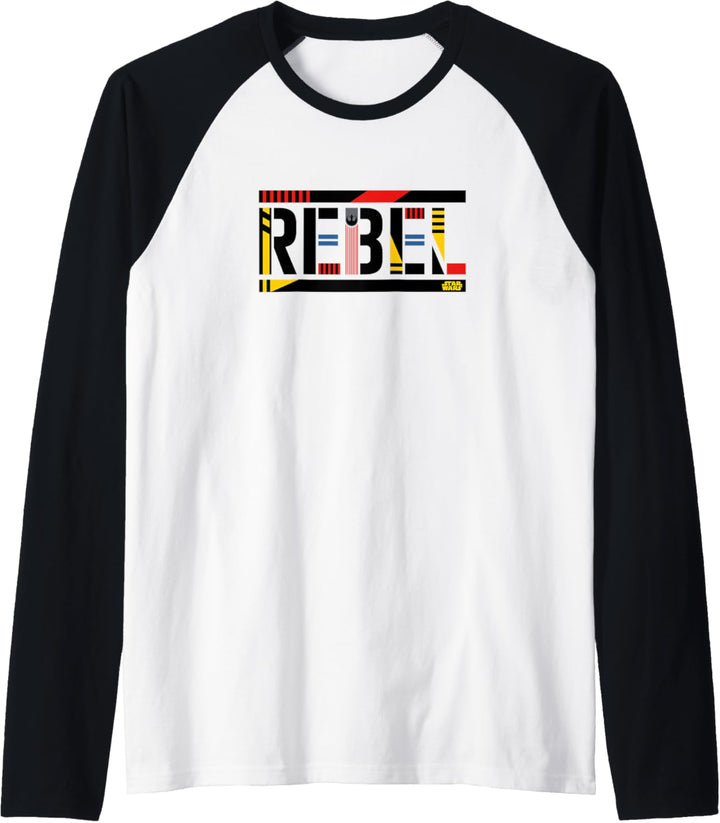 Star Wars Rebel Text With Symbol Raglan
