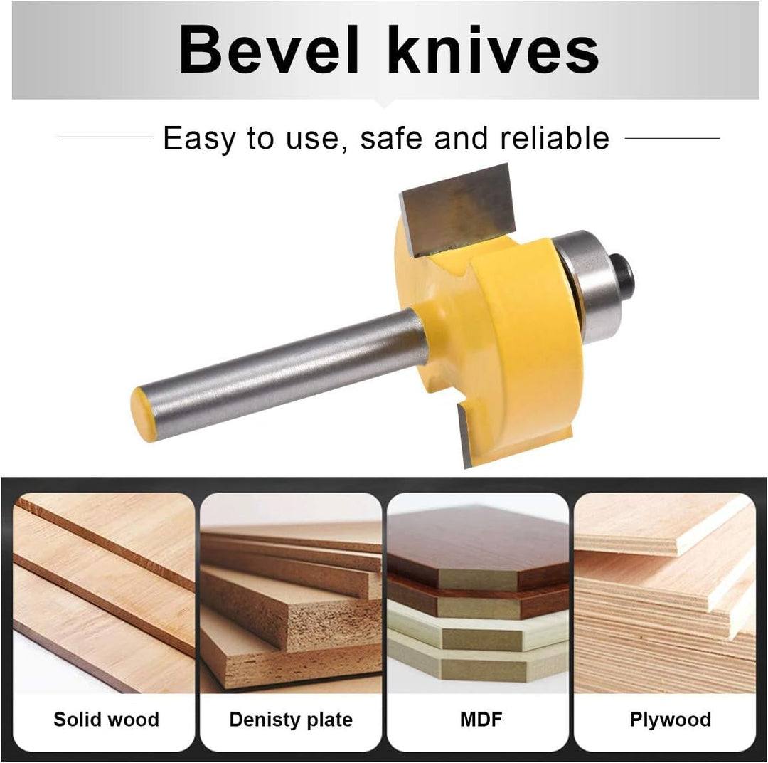 Rabbet Router Bit, Holzfräser mit 6 verstellbaren Lagern, Fräser für die Holzbearbeitung, Holz Fräsb