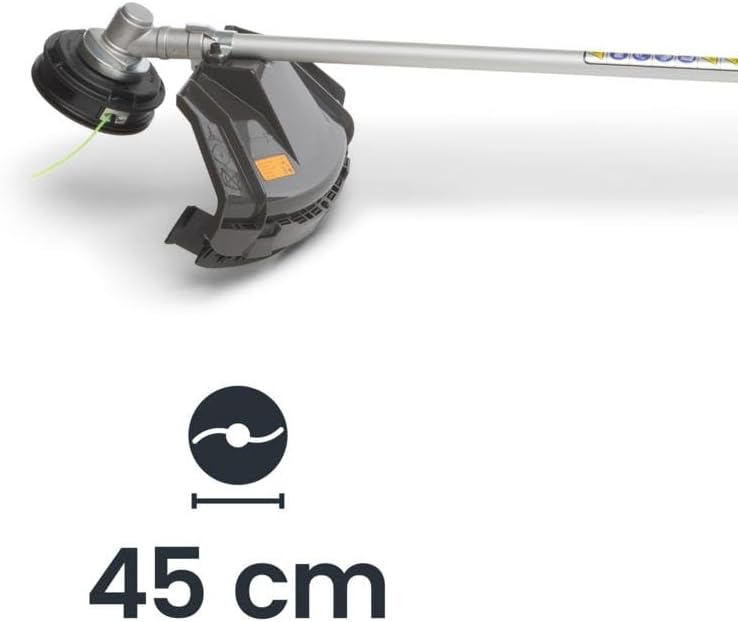 STIGA BC 545 Benzin-Rasentrimmer, 42,7 cm³, 45 cm – Tap&amp;Go-Doppelfadenkopf, 3T-Messer 42.7cc (Bügelg