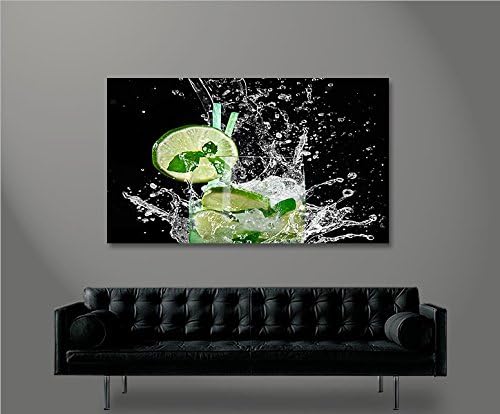 islandburner Bild Bilder auf Leinwand Mojito Cocktail Cocktailbar Longdrink 1p XXL Poster Leinwandbi