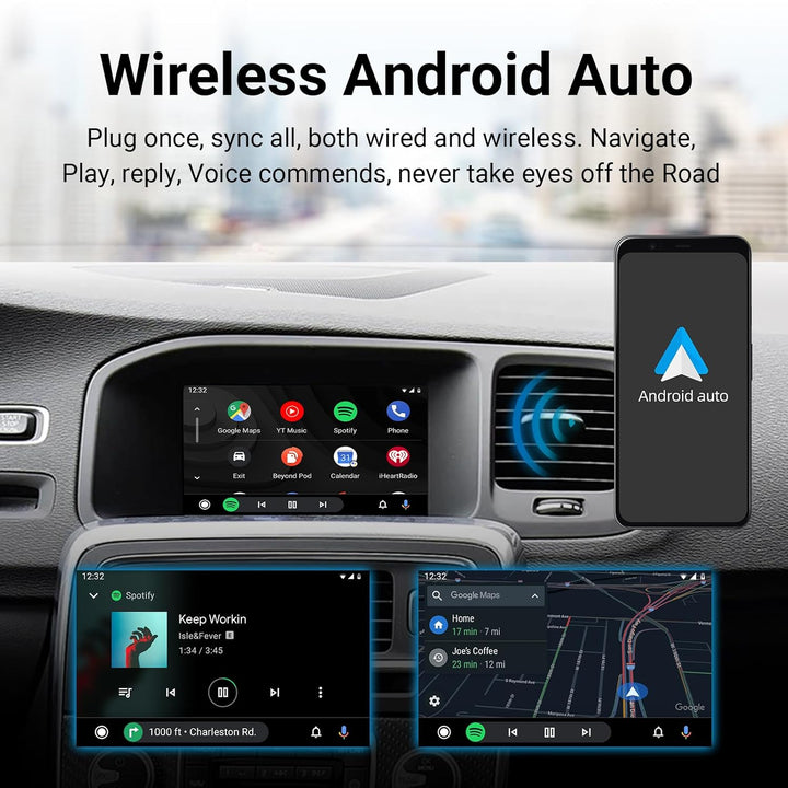 EZoneTronics Wireless CarPlay & Android Auto Retrofit Kit Decoder Box für Volvo V40 V60 S60 XC60 V70